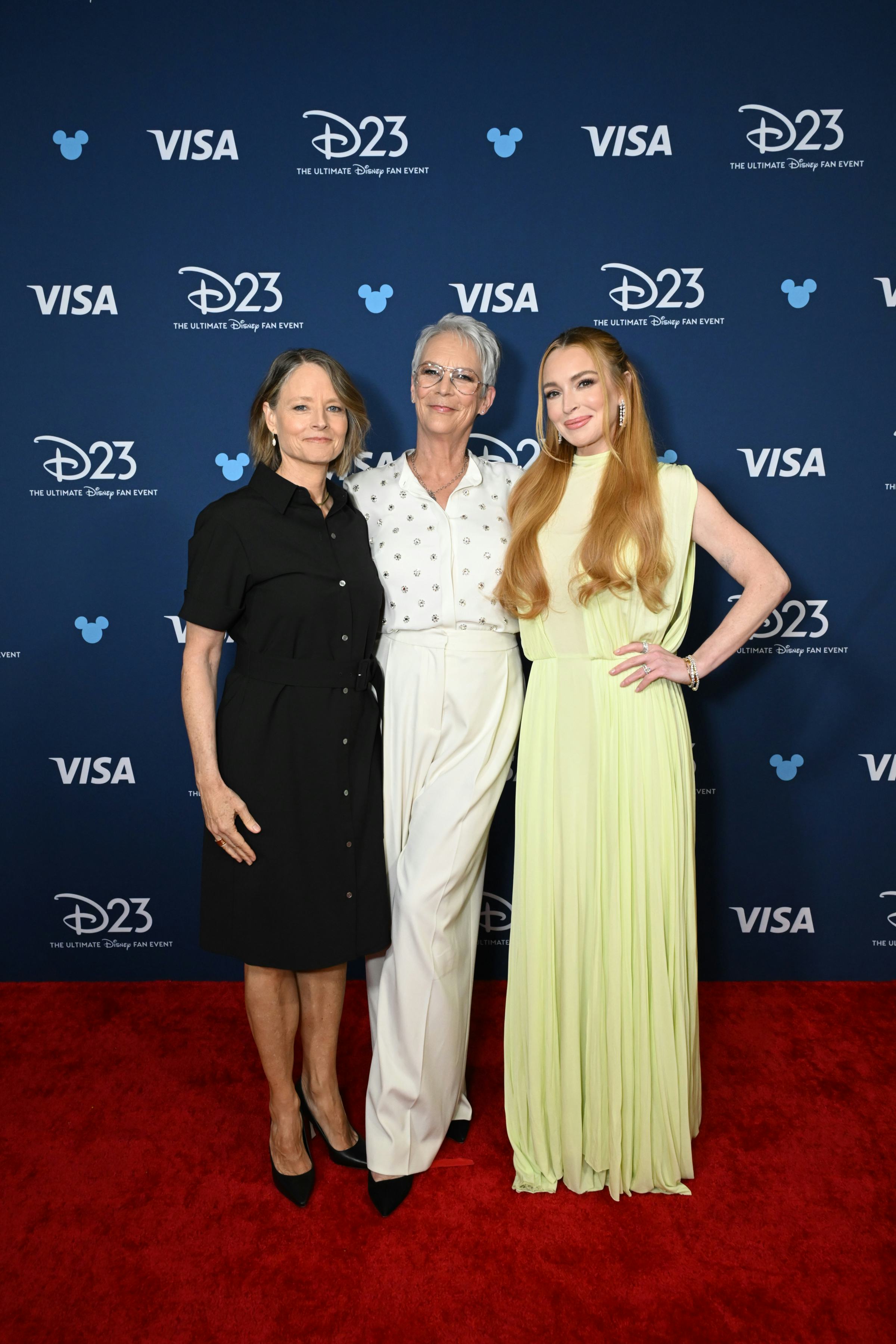 Jamie Lee Curtis and Lindsay Lohan at the D23 Disney Legends Awards night.