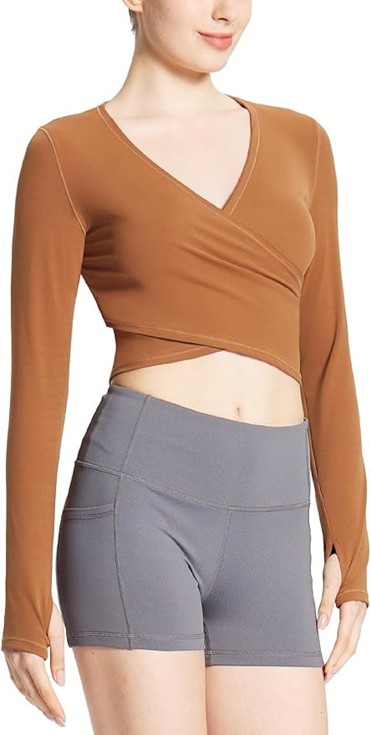 BALEAF Long Sleeve Wrap Top