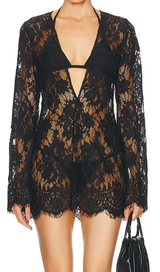 Halle Berry Stunned In A Sheer Lace Midi Dress With Lingerie-Inspired  Accents