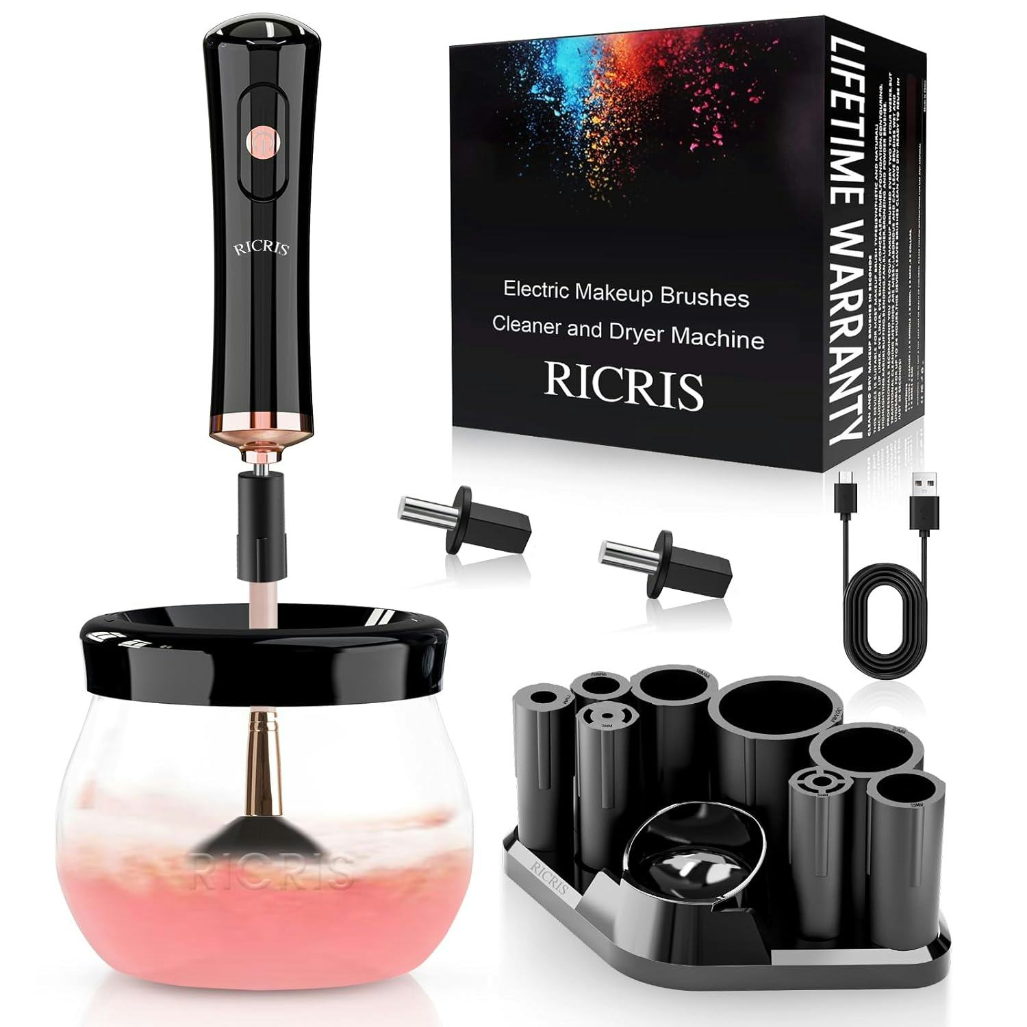 RICRIS Electric Makeup Brush Cleaner and Dryer Machine