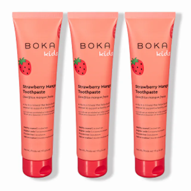 Kids' Strawberry Mango Fluoride-Free Toothpaste (3 pack)