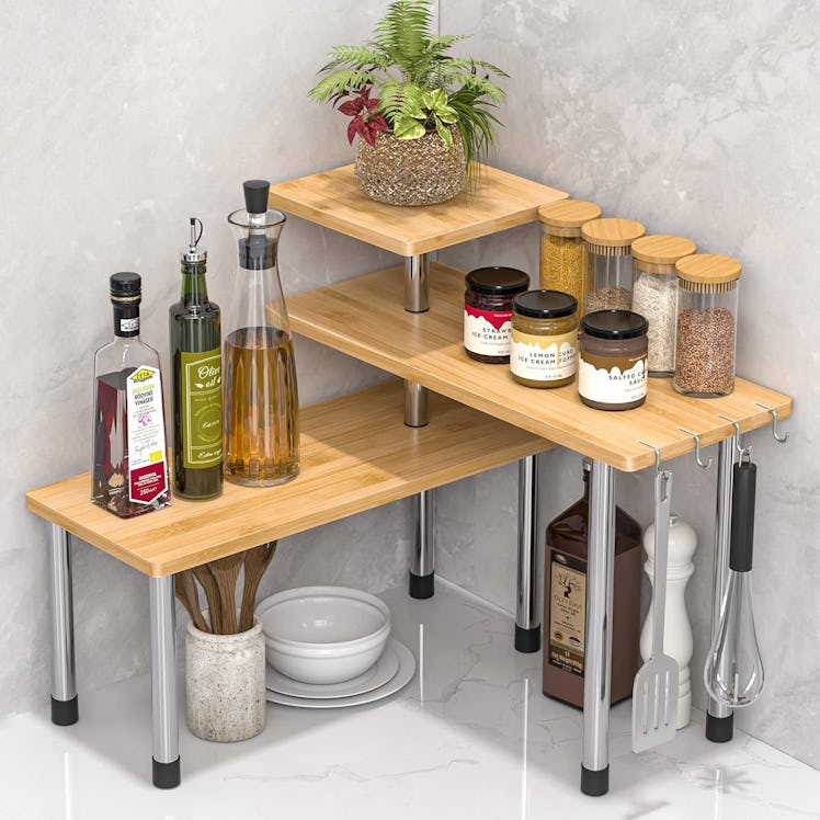 JayRex Kitchen Countertop Organizer Corner Shelf