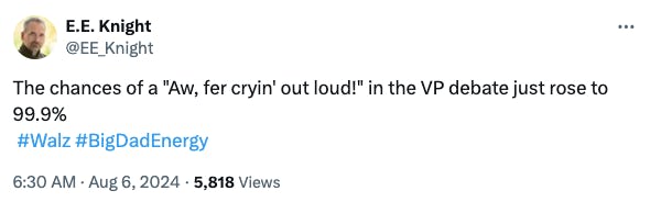 A slew of tweets about Tim Walz emphasize his Midwestern phrases.