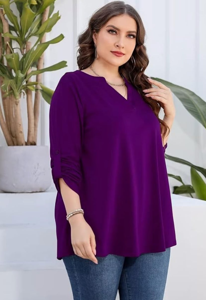 AMCLOS Flowy Tunic Top