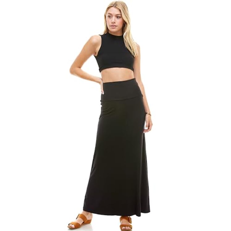 Azules Stretchy Maxi Skirt 