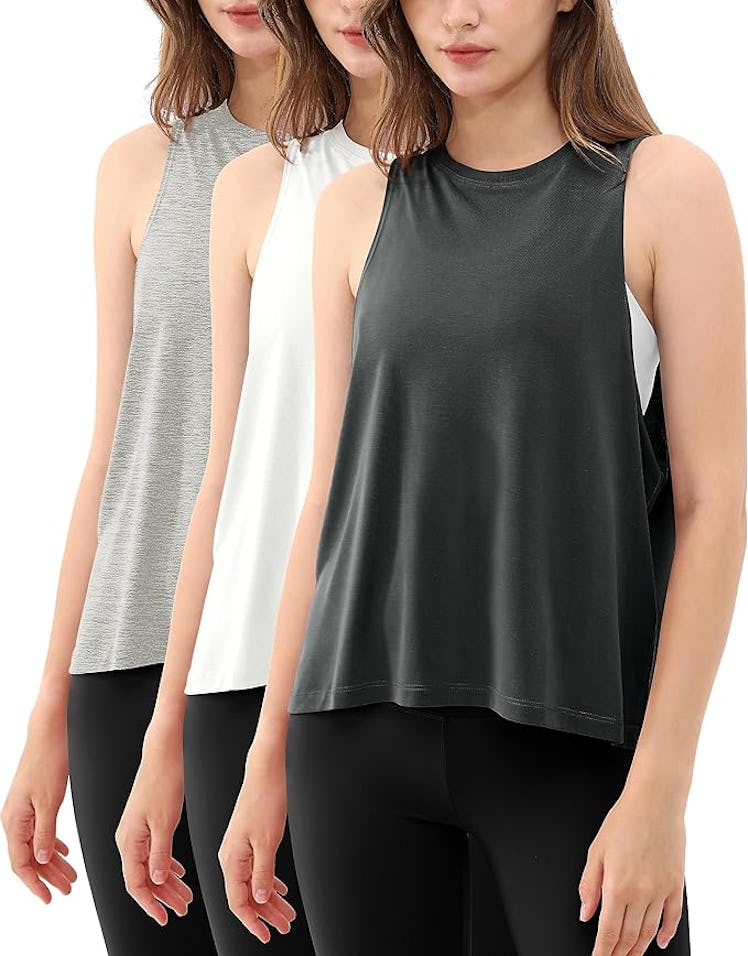 ODODOS Loose Tank Tops (3-Pack)