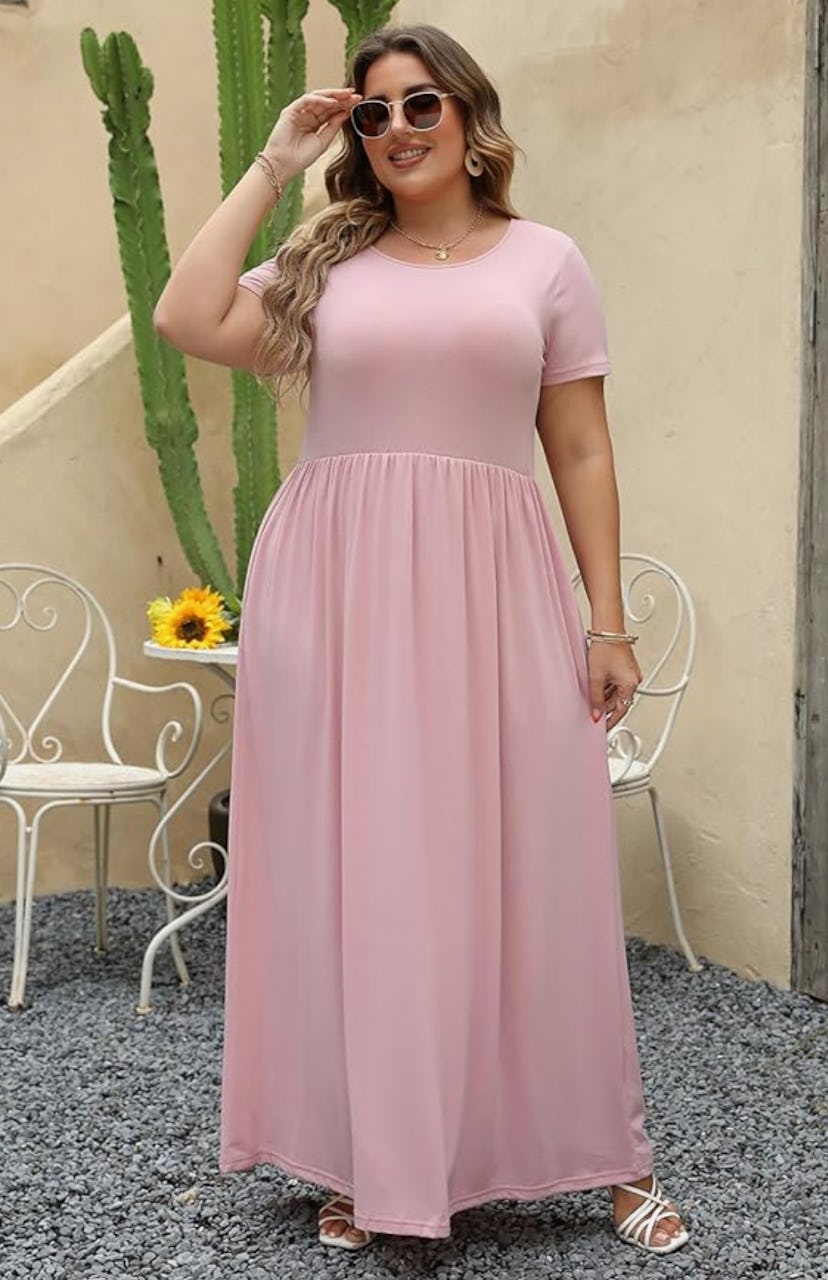 Nemidor Short Sleeve Maxi Dress