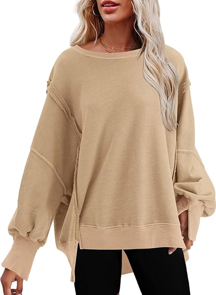 SHEWIN Oversized Reverse Seam Sweatshirt