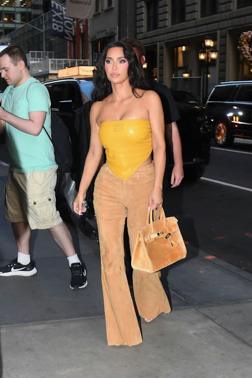 Kim Kardashian is seen out for dinner at the Polo Bar on August 14, 2024 in New York City.