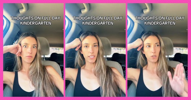 Lindsay Witt posted a video to TikTok questioning whether full-day kindergarten was good for kids, o...