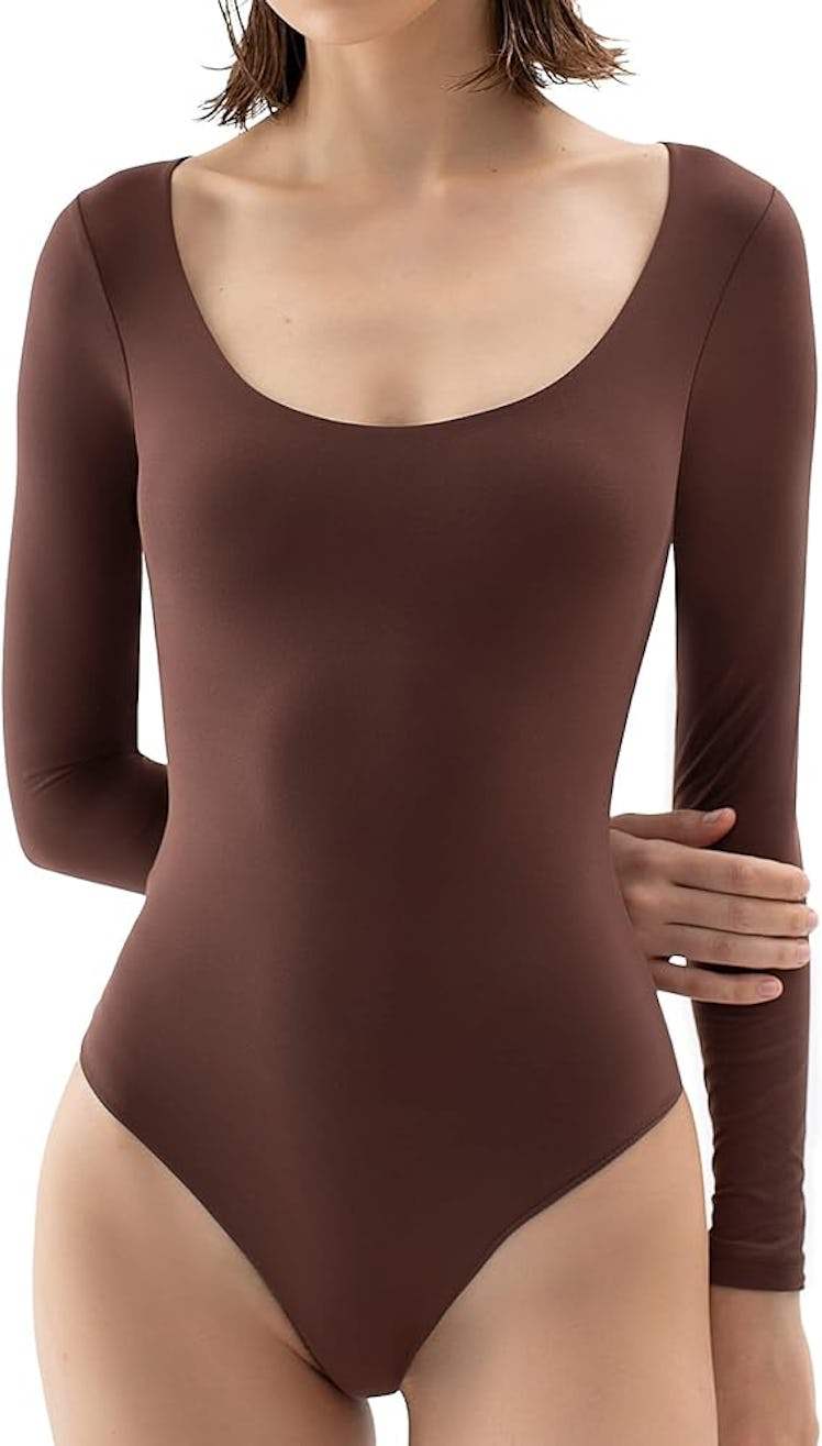 PUMIEY Scoop-Neck Bodysuit