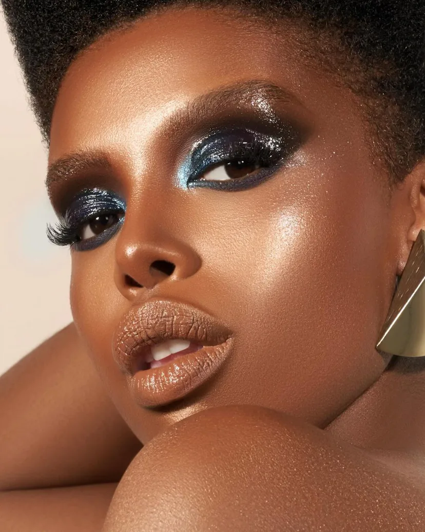 Metallic makeup is on-trend for fall 2024.