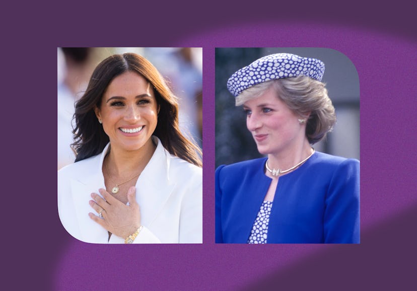 Meghan Markle and Princess Diana.