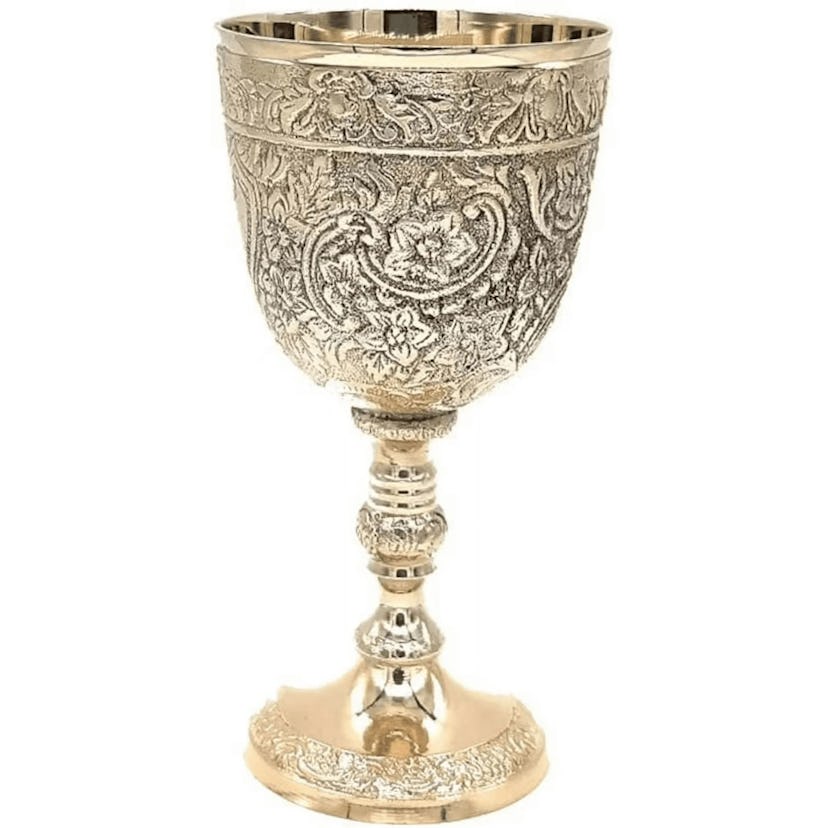 Vintage Handmade Brass King's Royal Chalice