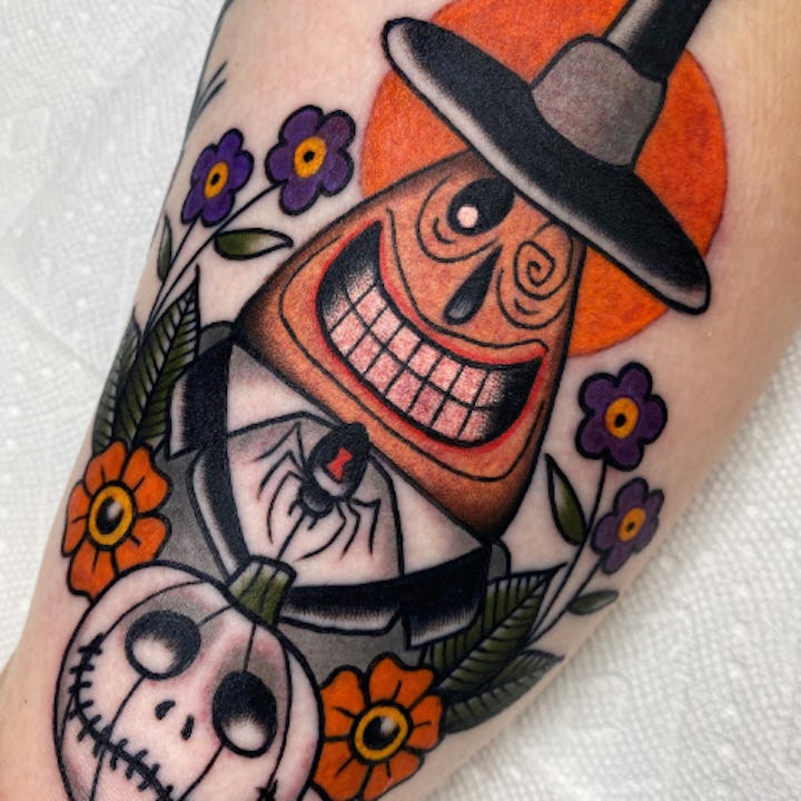 Nightmare Before Christmas mayor of halloween town tattoo