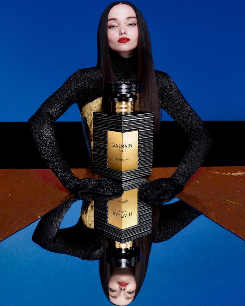 dove cameron balmain beauty fragrance campaign