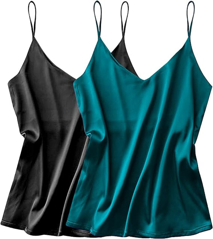 Ekouaer Satin Tank Tops (2-Pack)
