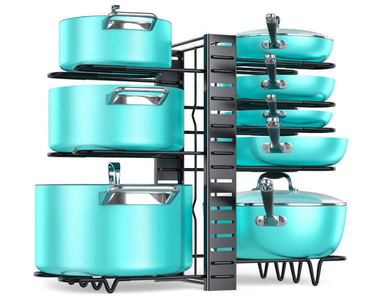 MUDEELA Pots and Pans Organizer Rack