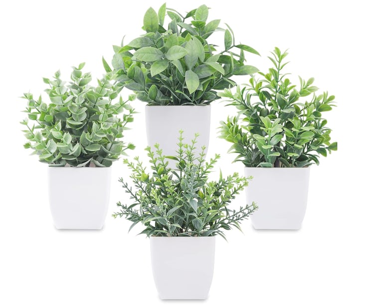 Der Rose Mini Fake Plants (4-Pack)