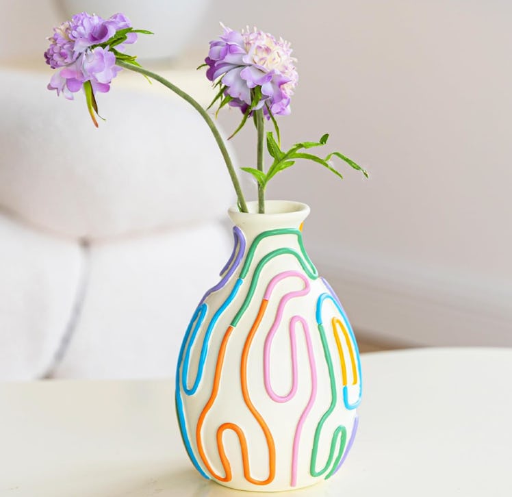 Cotyni Colored Lines Flower Vase