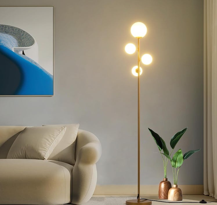 Fiqevs Globe Floor Lamp 