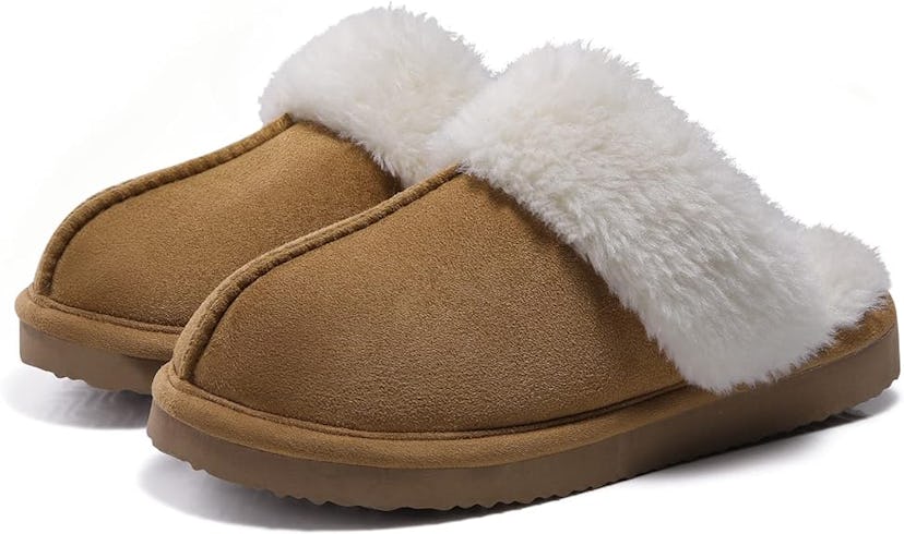 Litfun Women's Fuzzy Memory Foam Slippers