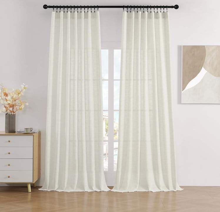 Joydeco Linen Curtains (2 Panels)