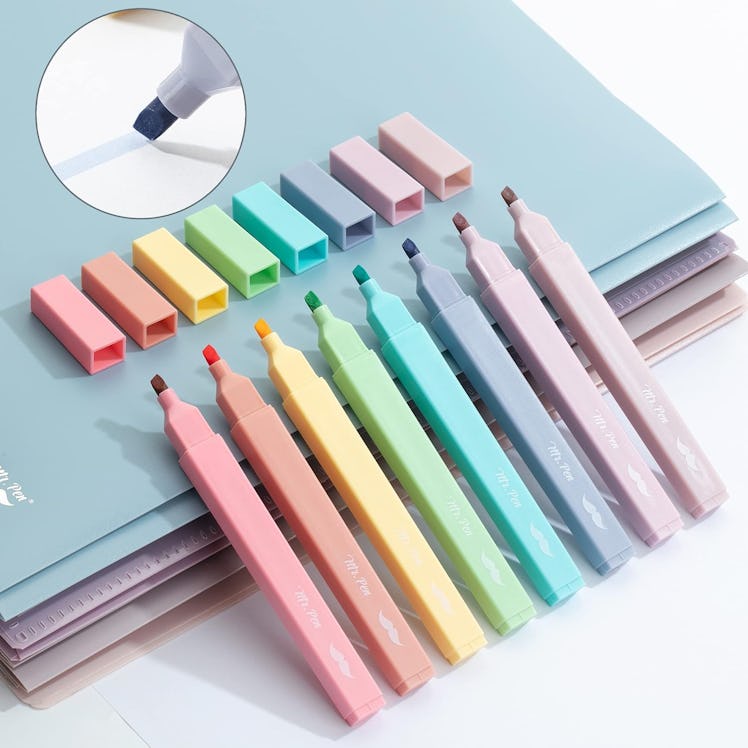 Mr. Pen Pastel Highlighters (8 Pieces)