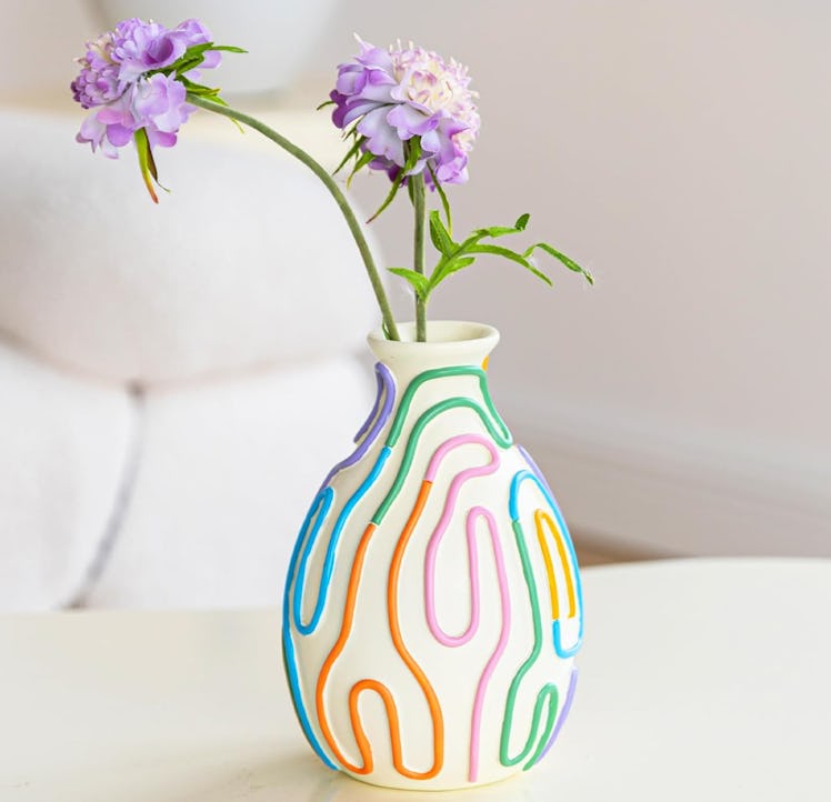 Cotyni Colored Lines Flower Vase