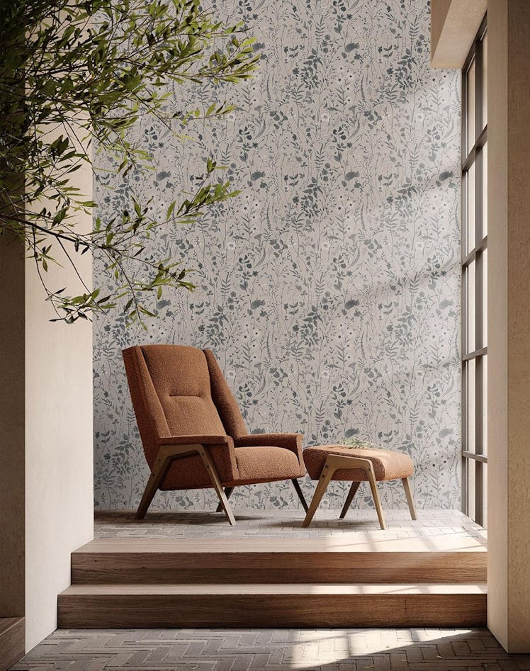 JiffDiff Floral Peel-And-Stick Wallpaper