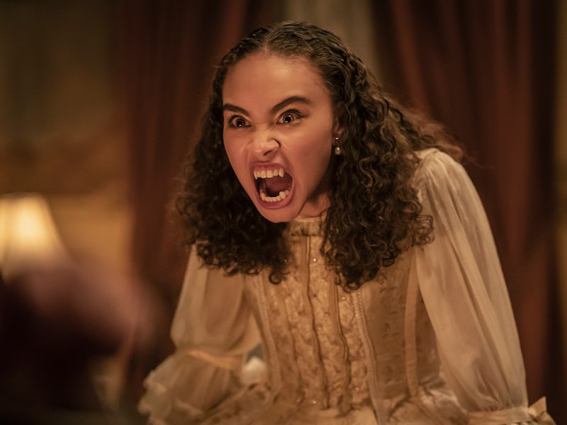 Claudia (Bailey Bass) bares her fangs in Interview with the Vampire