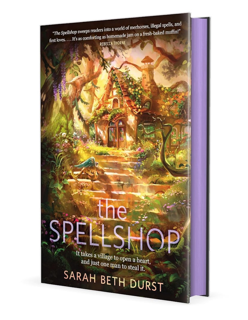 'The Spellshop' by Sarah Beth Durst cover, a great read if you love cozy fall books