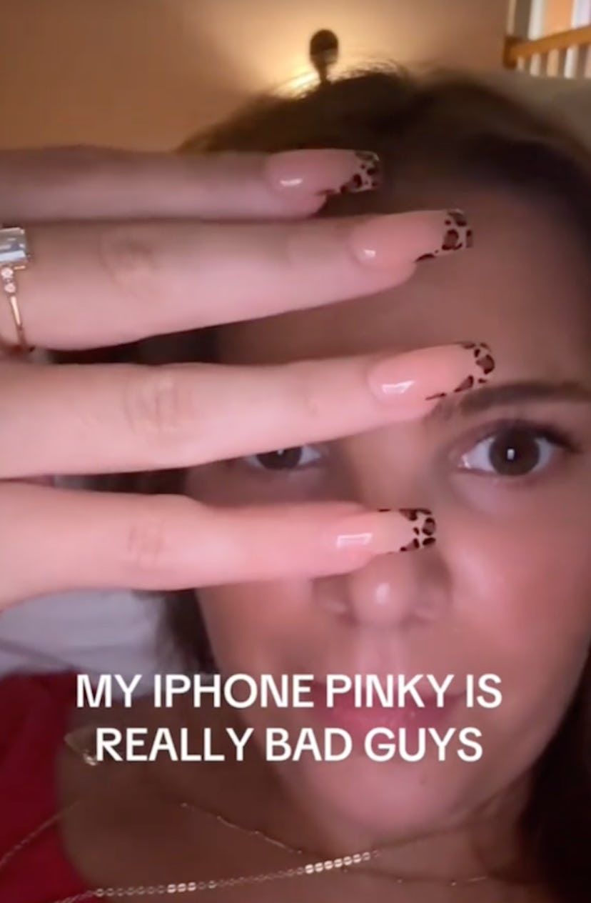 Really bad phone pinky.