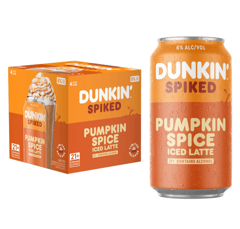 Dunkin's Spiked Pumpkin Spice Iced Latte cans