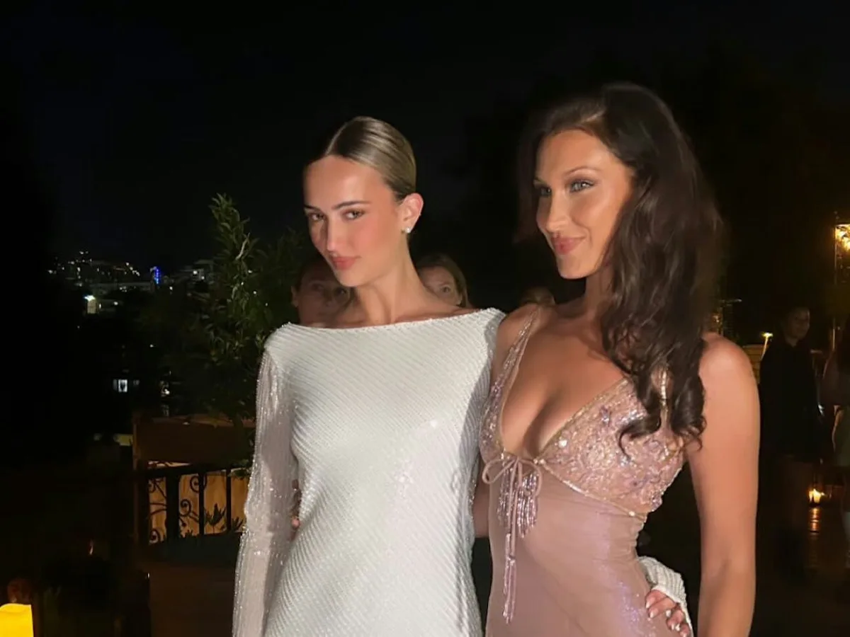 bella hadid in pink dress Bella Hadid