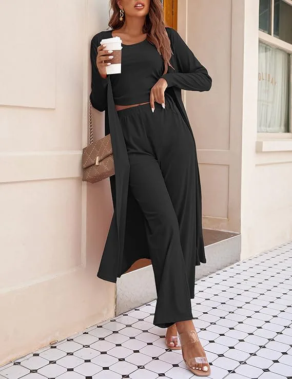Ekouaer 3-Piece Knit Lounge Set