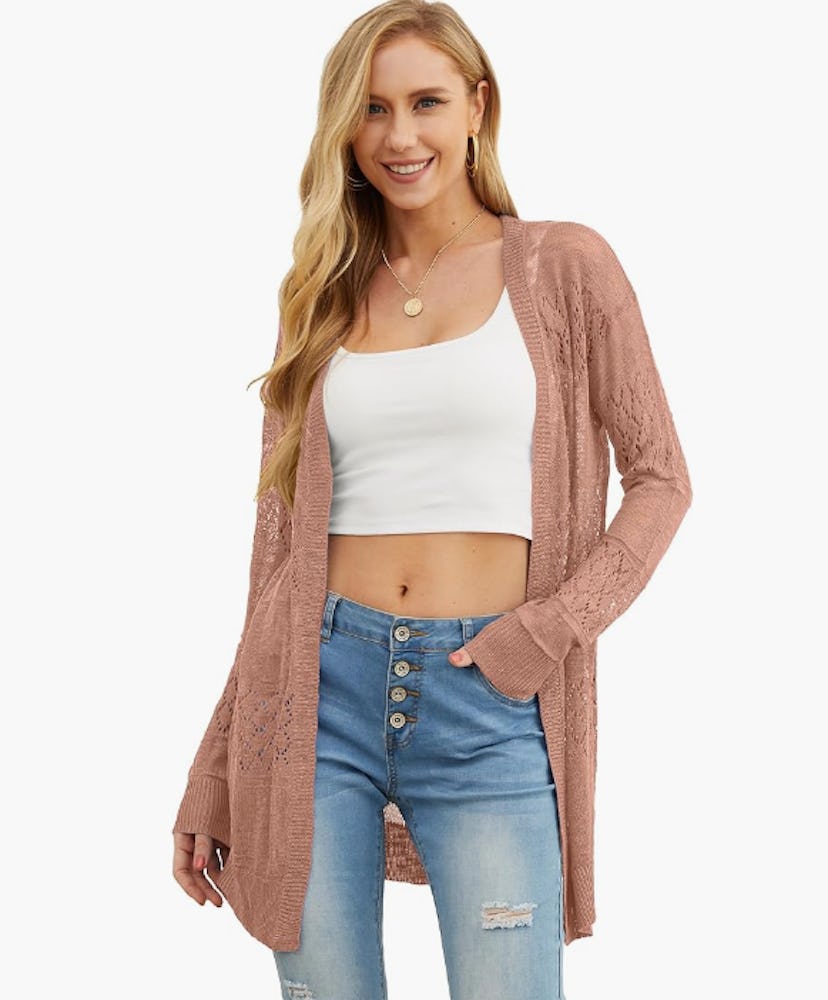 GRECERELLE Crochet Cardigan Sweater