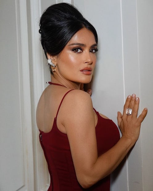 Salma Hayek yellow bikini