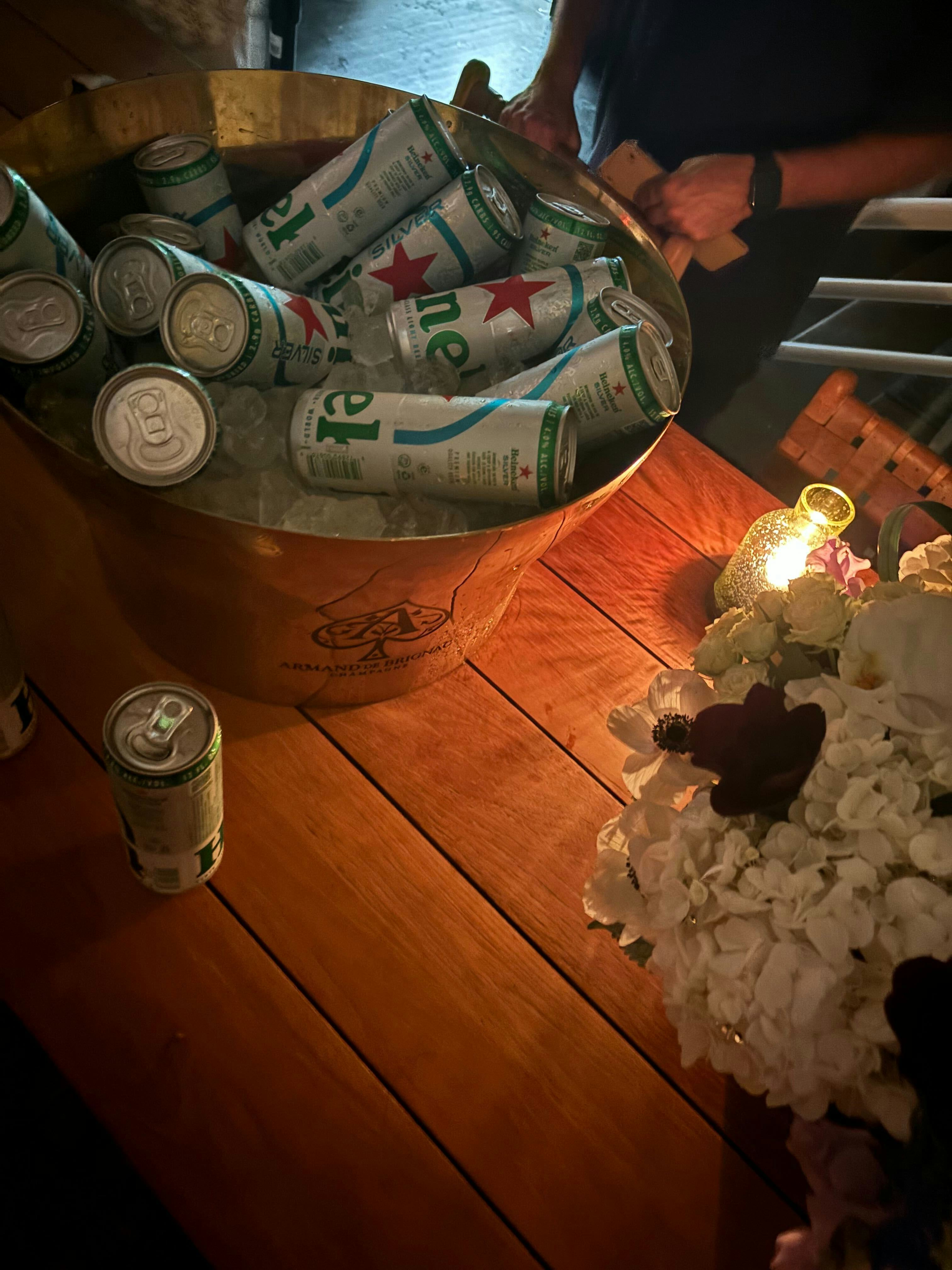 Beer buckets are a low-maintenance order at a bar.