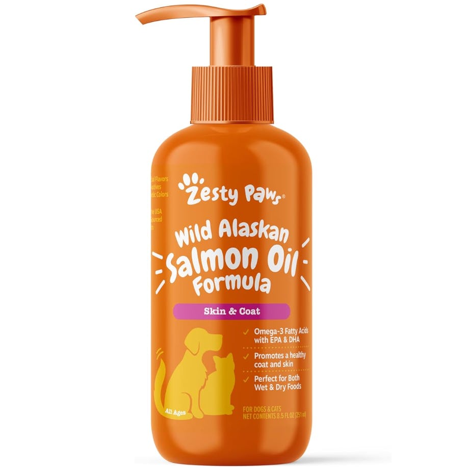 Zesty Paws Wild Alaskan Salmon Oil Formula for Dogs &amp; Cats
