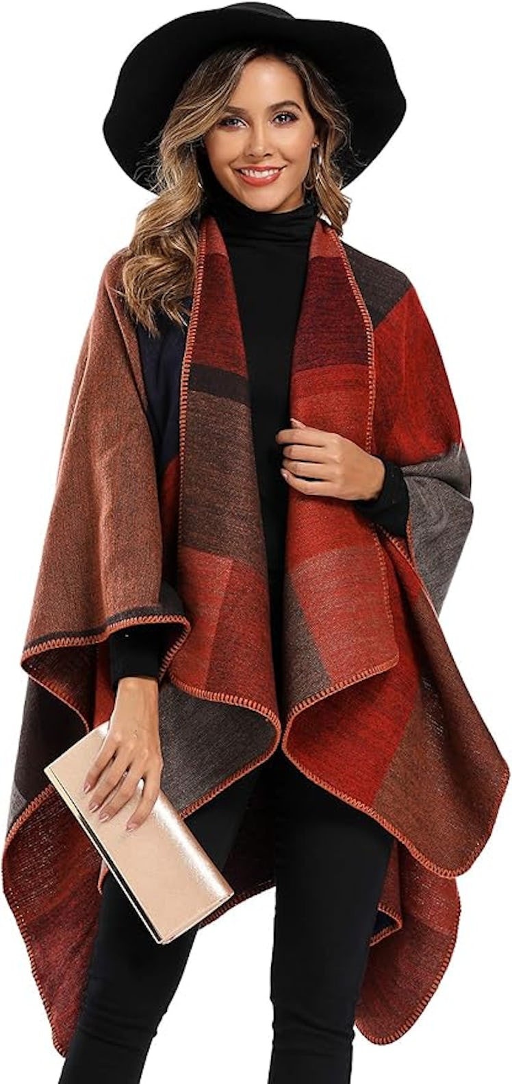 Epsion Color Block Shawl Wrap