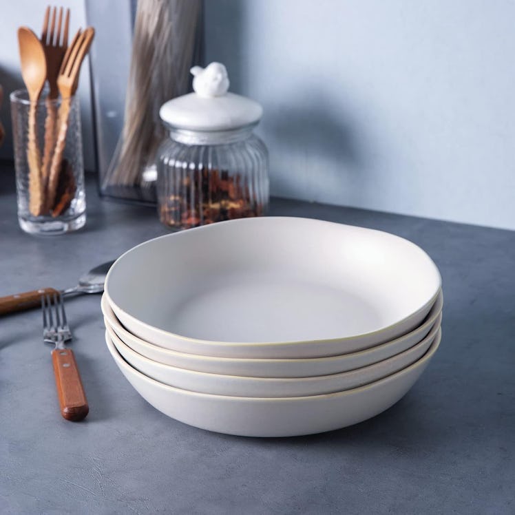 AmorArc Ceramic Pasta Bowls (4-Pack)