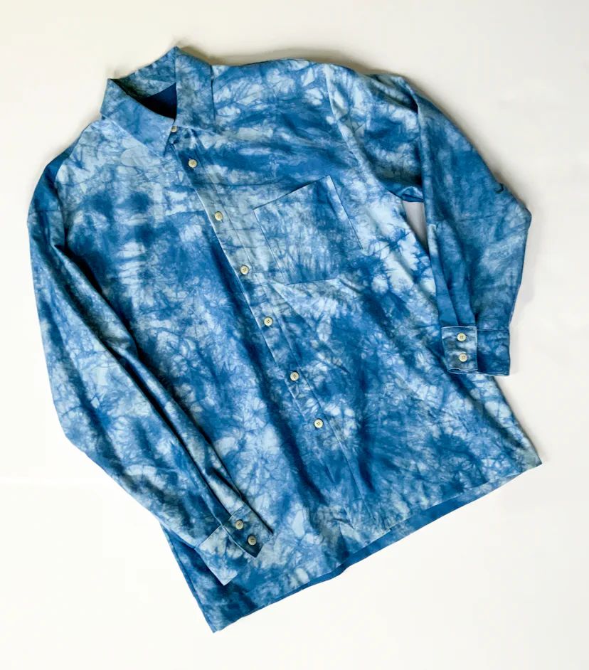 A picture of a naturally dyed shirt.