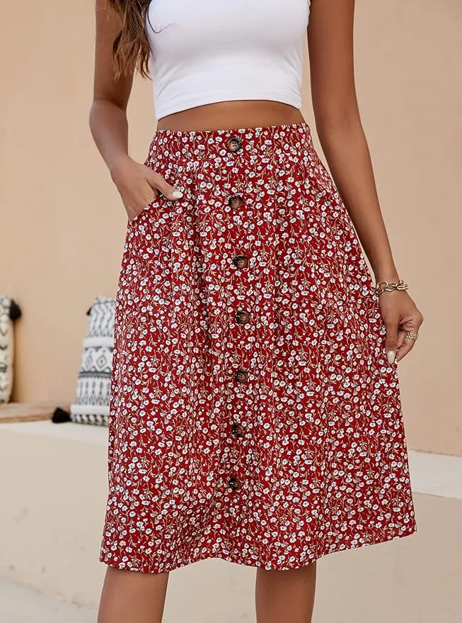 Nagoo A-Line Midi Skirt 