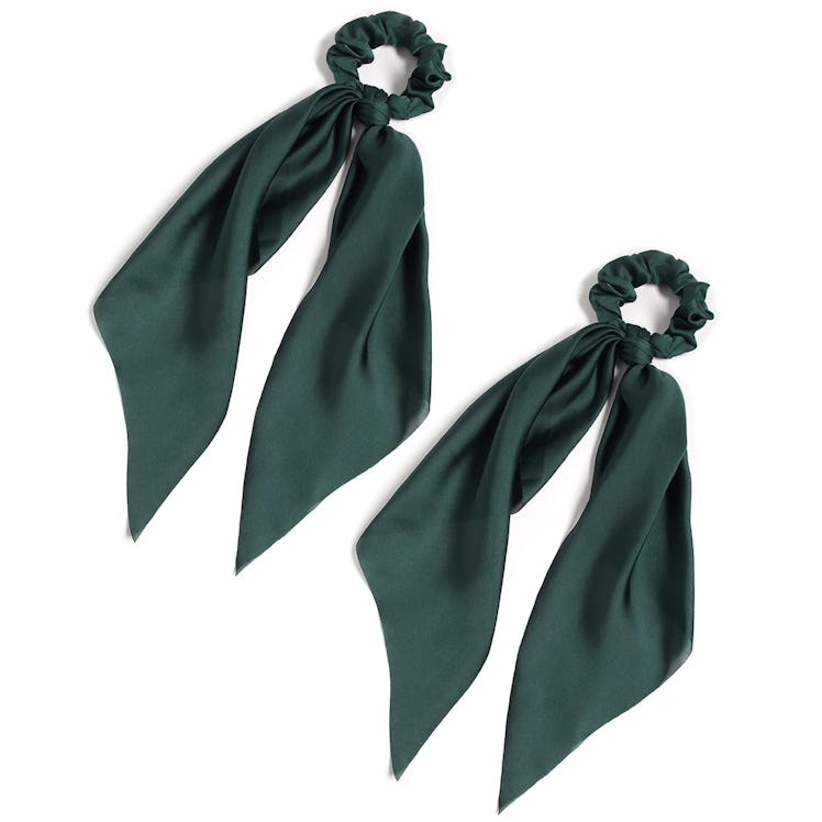 LFOUVRE Knotted Bow Hair Scrunchies (2-Pack)