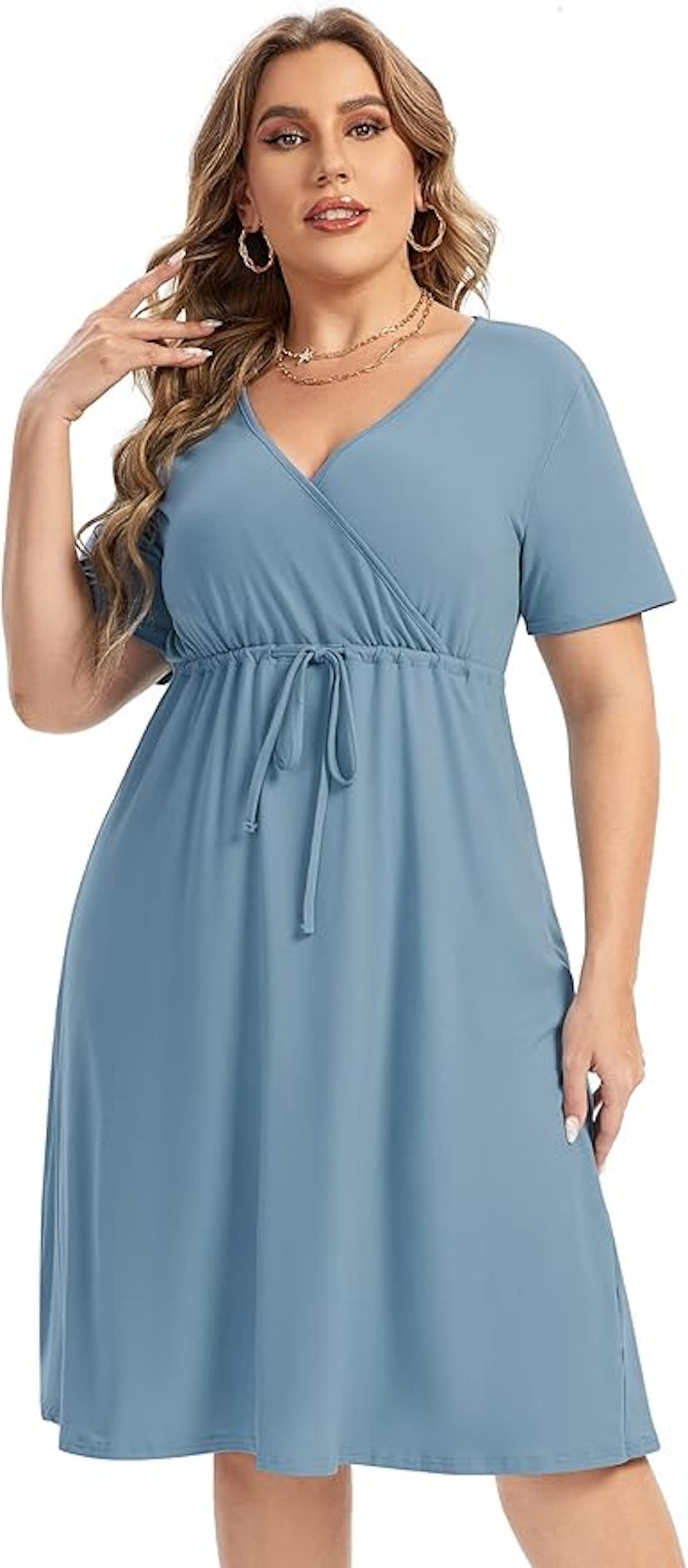 AMZ Plus Casual Wrap Dress