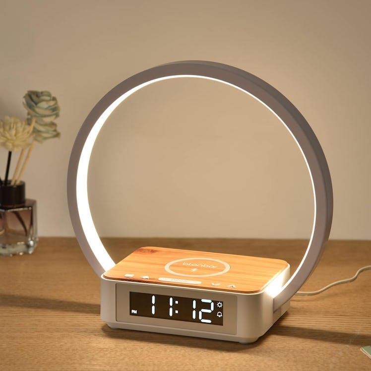 Blonbar Desk Lamp with Alarm Clock & Qi Wireless Charger