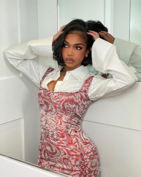 Lori Harvey dark hair