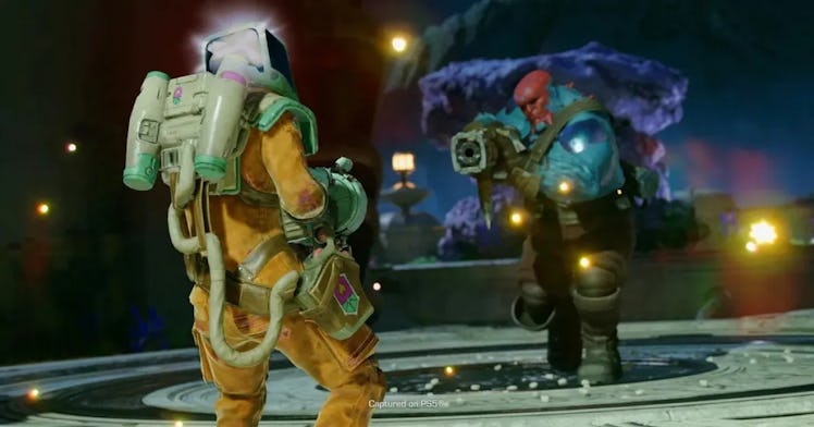 Two heroes in a firefight