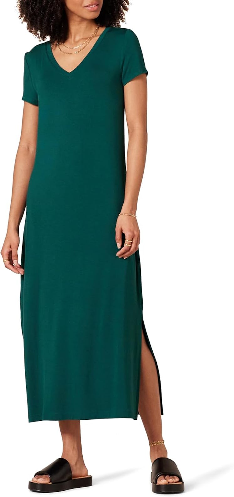 Amazon V-Neck Midi Dress